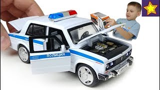 Полицейская машинка Жигули из Китая Игорюша ловит лихача на ауди Diecast Cars Toys