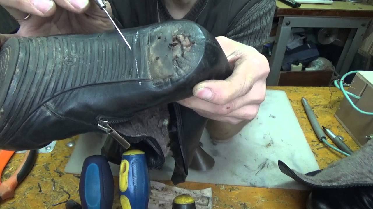 Ремонт обуви. Обтяжка женских каблуков - YouTube