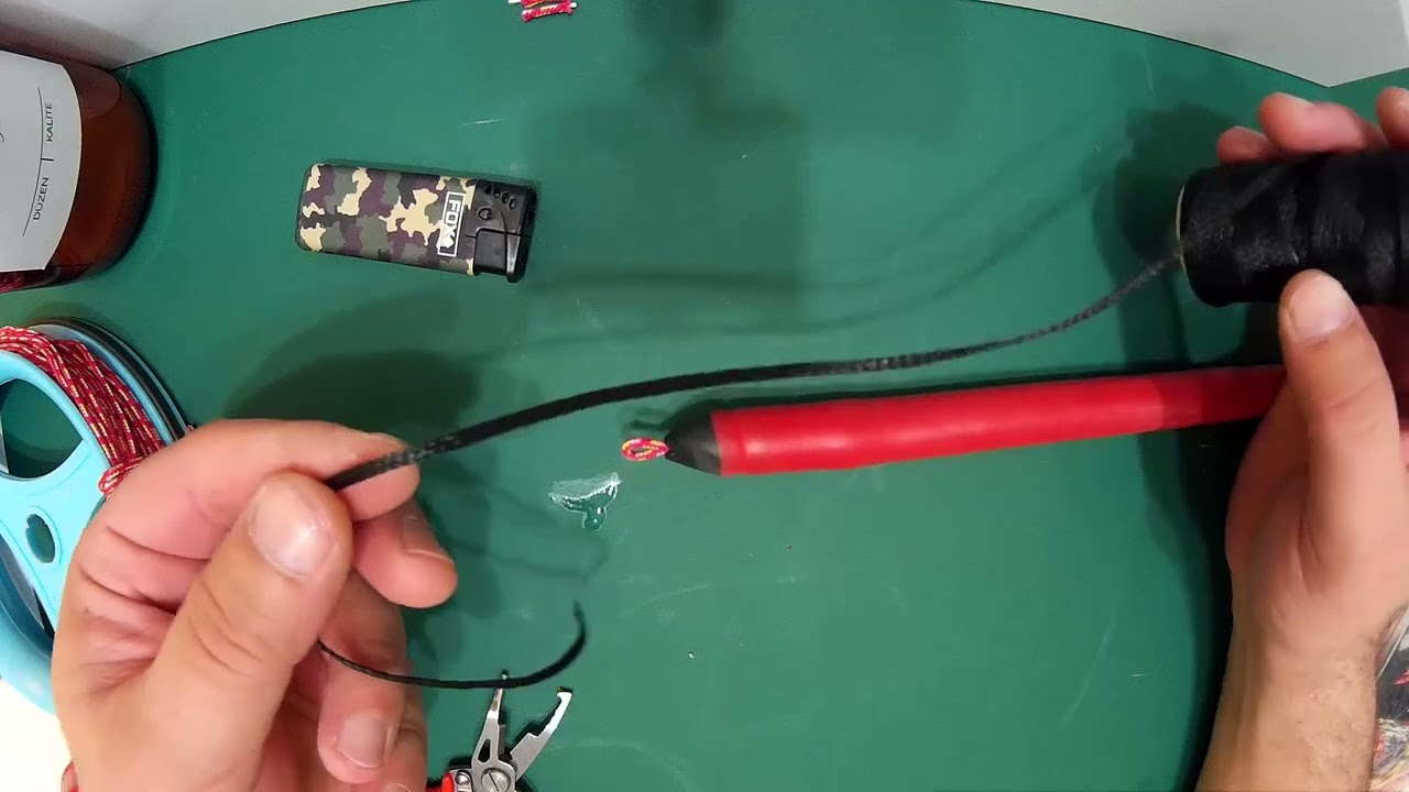 Zıpkın lastiği boğma işlemi (ip palamut kullananlar için) Spearfishing rubber strangulation process