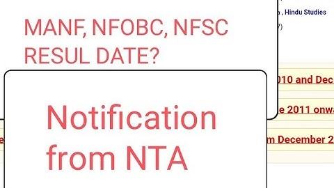UGC NET National Fellowship MANF, NFOBC, NFSC Result December 2021 and June 2022