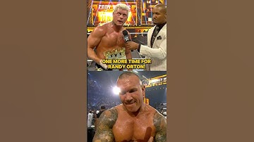 Cody Rhodes thanks his mentor, Randy Orton after an incredible match at #WWENOC