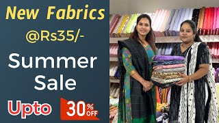 New Fabrics||Designer Budget Fabrics||Special Discount upto 30%||@swapnavaitla ||#youtube