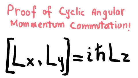 Proof: Cyclic Commutation Relation of Angular Momentum | Urdu/Hindi | #Quantum Mechanics |