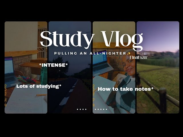 STUDY VLOG: pulling an all-nighter, studying for final exams, how