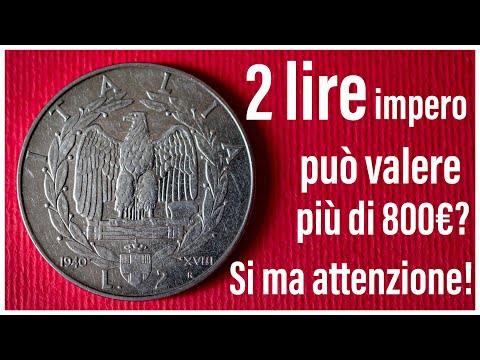 Moneta 2 Lire del Regno D'Italia quanto vale oggi? rare italian coin