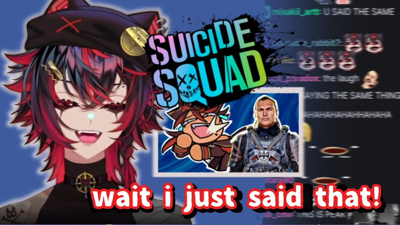 kuro laughs at himself laughing to suicide squad but he just keeps saying the exact same thing