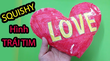Cách làm squishy giấy hình TRÁI TIM | PAPER SQUISHY HEART | Liam Channel