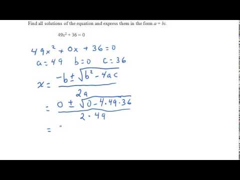 Solving a Pure Quadratic Equation Example - YouTube