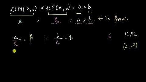 Proof that product of HCF and LCM is equal to product of numbers.