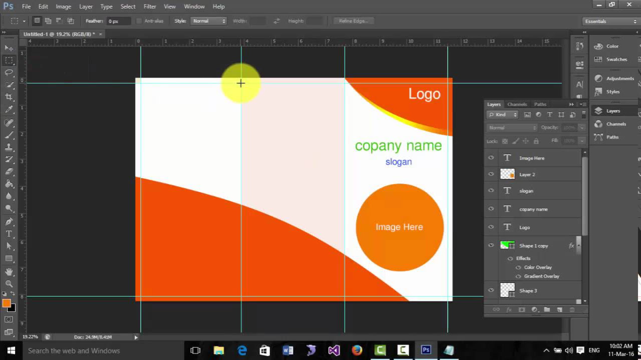 หน้า แผ่น พับ  Update 2022  How to design a brochure in photoshop cs6