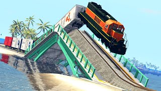 Train Close Calls \& Near-Miss Accidents 5 | BeamNG.drive