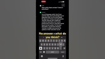 I asked ChatGPT when Mr. Beast will overtake T-Series! #chatgpt #mrbeast #mrbeastvstseries #chat