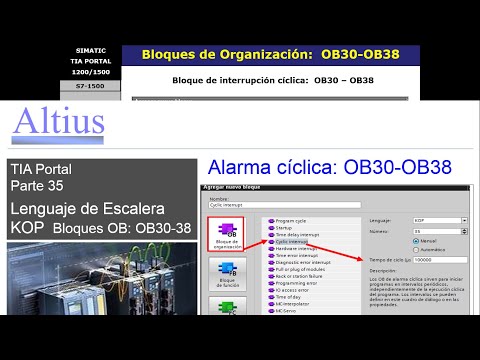 Altius 35 TIA Portal KOP OBs y OB30 38