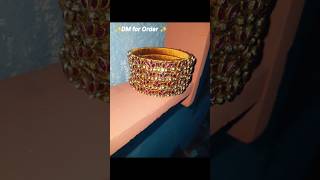 New trending lotus silk thread bangle making ✨️ 😍 #handmade #jewellery #bangle #silkthreadbangle