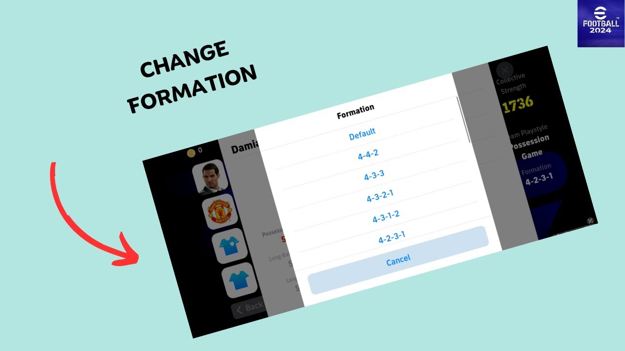 Formation Change Routine App How to Change Formation in eFootball 2024 - YouTube