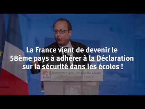 La France est le 58ème pays à approuver la Déclaration sur la sécurité dans les écoles
