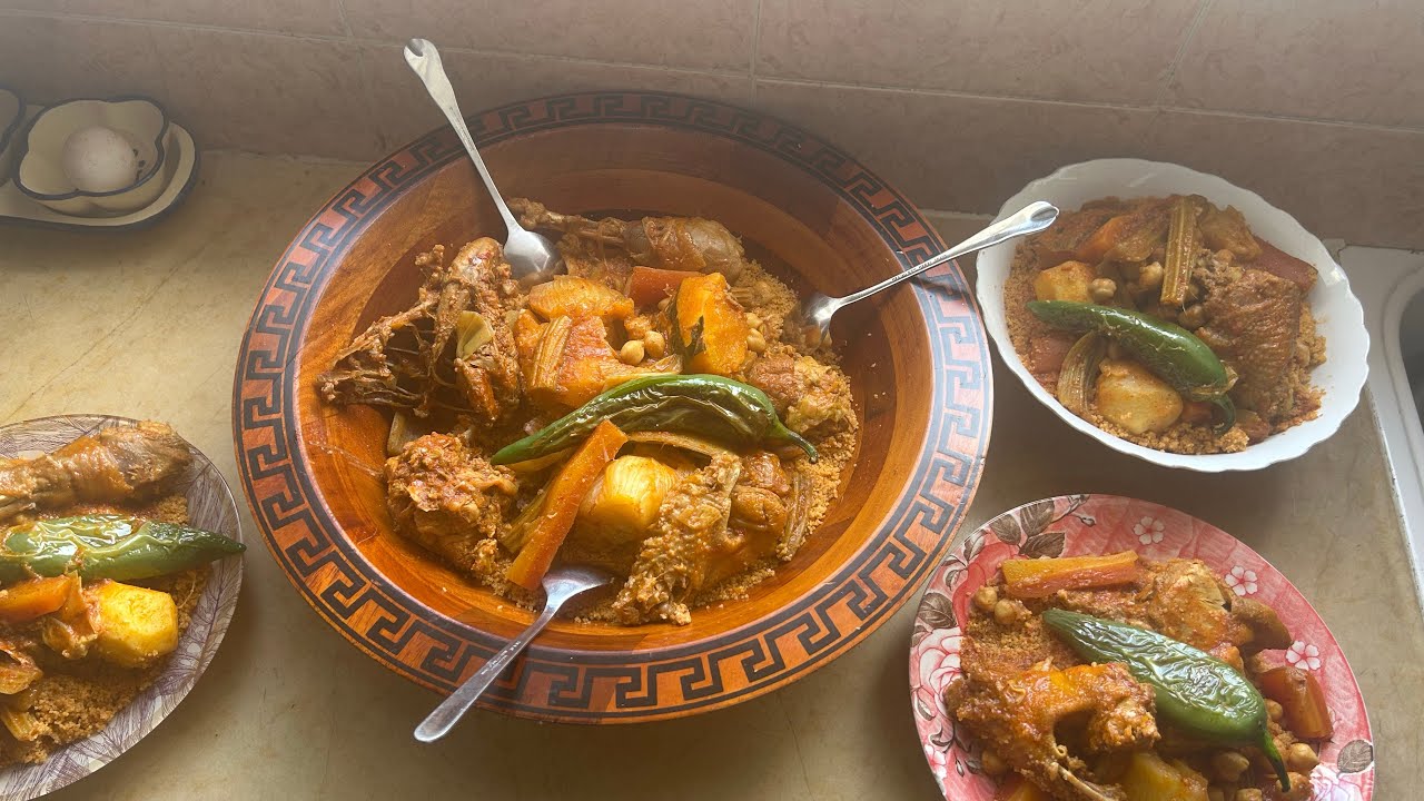 كسكسي قمح بالدجاج العربي