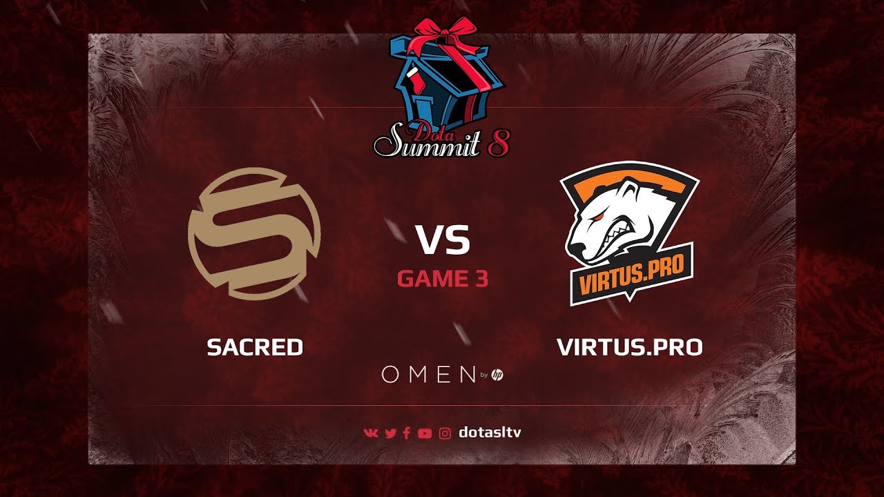 Sacred против Virtus.pro, Третья карта, Групповой Этап Dota Summit 8