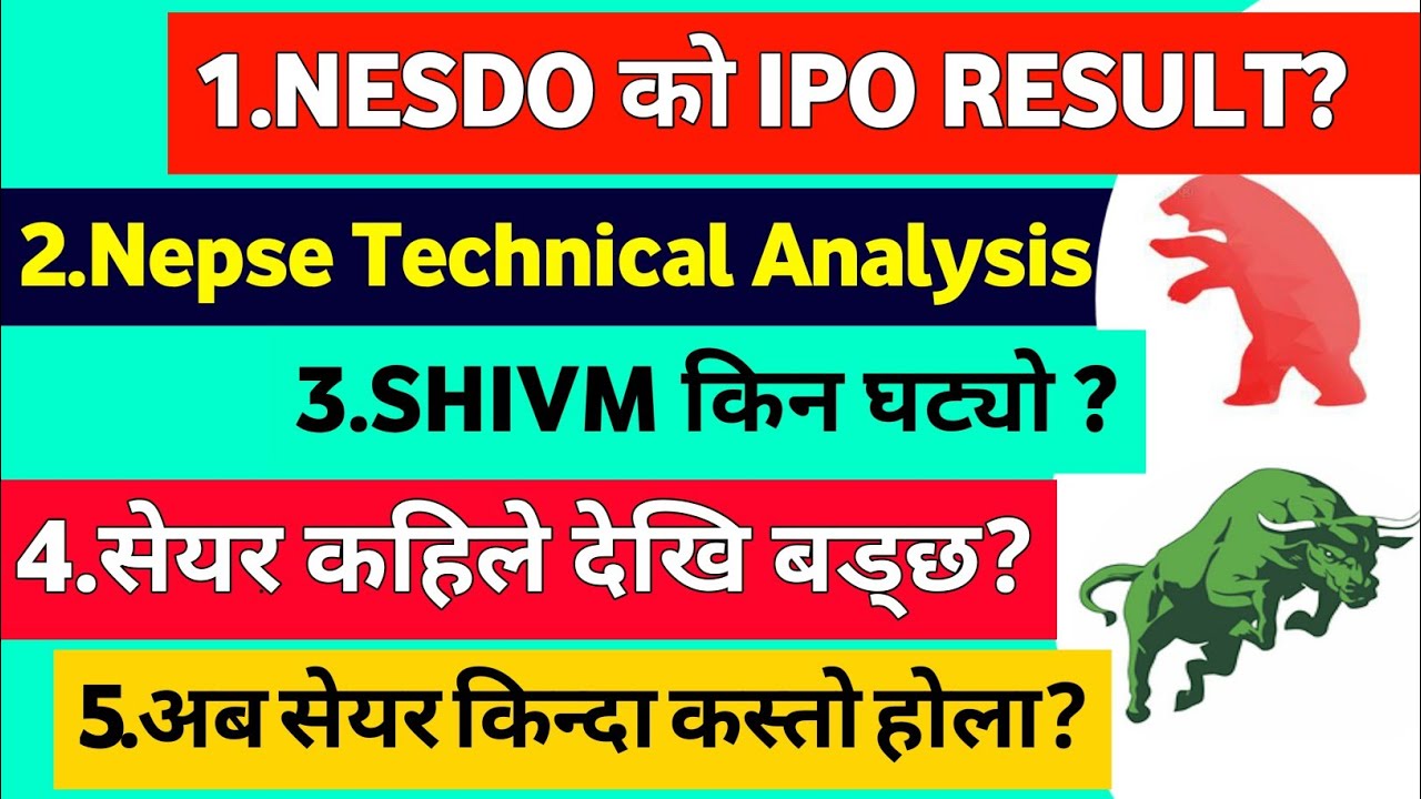NESDO IPO RESULT,NEPSE TECHNICAL ANANYSIS TODAY | SHARE MARKET IN NEPAL TODAY MARKET UPDATE,ANALYSIS