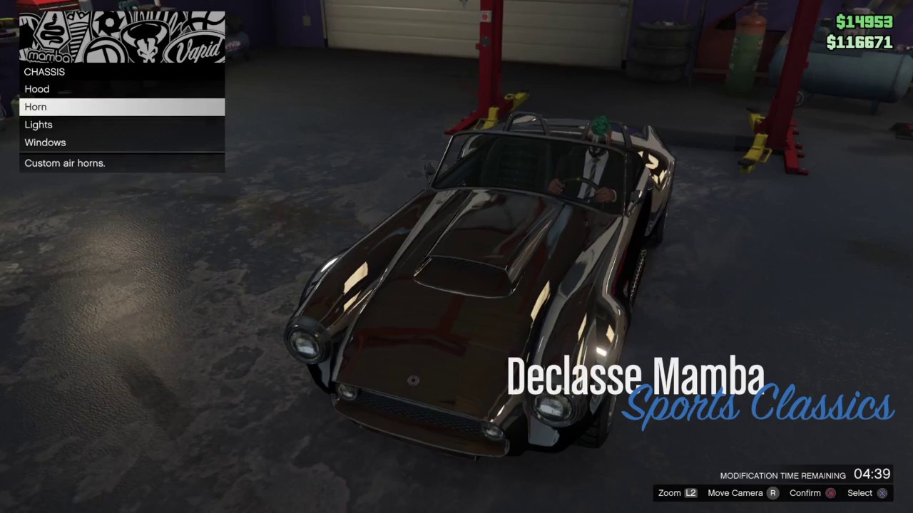 GTA5 ONLINE PS4 VEHICLE CARGO MAMBA 100K STICKY DEFENSE