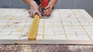 Unexpectedly Effective Pallet Woodworking Project / Make A Coffee Table With A Unique Zigzag Pattern