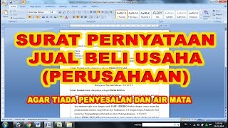 sharing CONTOH SURAT PERNYATAAN JUAL BELI USAHA (PERUSAHAAN) UNTUK JAMINAN TIDAK ADA SENGKETA USAHA sharing CONTOH SURAT PERNYATAAN JUAL BELI USAHA (PERUSAHAAN) UNTUK JAMINAN TIDAK ADA SENGKETA USAHA