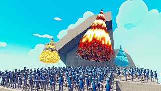 200x ICE MONKEYS vs 4x EVERY GOD  Totally Accurate Battle Simulator TABS