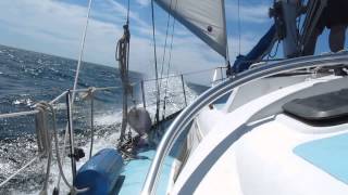 Sail Lake Michigan Hunter 37C At Max Hull Speed