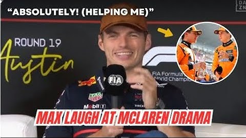 Max Verstappen TROLLS and LAUGHS at McLaren Drama 😂| Helps His Title Fight #USGP