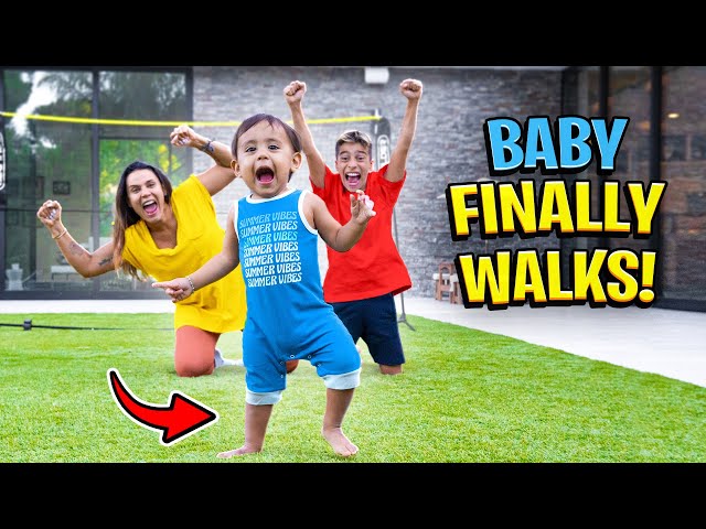 Baby Milan WALKS For The FIRST TIME!! (EMOTIONAL) class=