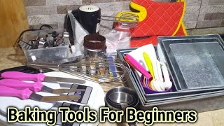 Baking Essential Tools For Beginners | Baking Basic Equipments Tutorial Video For Beginners