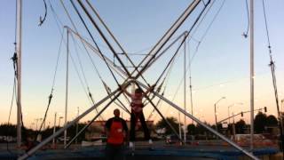 Abigail on the bungee at the pumpkin patch