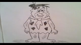 رسم فريد فلينستون drawing fred felinstone | تعلم الرسم بالرصاص للمبتدئين بطريقة سهلة و  خطوة بخطوة