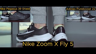 Ep106 Nike Zoom X Fly 5 &  Air Zoom Pegasus 39 Shield & Adidas Pureboost cushioning test #EasyLifeES