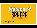 Solving for the Volume of Sphere