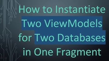 How to Instantiate Two ViewModels for Two Databases in One Fragment