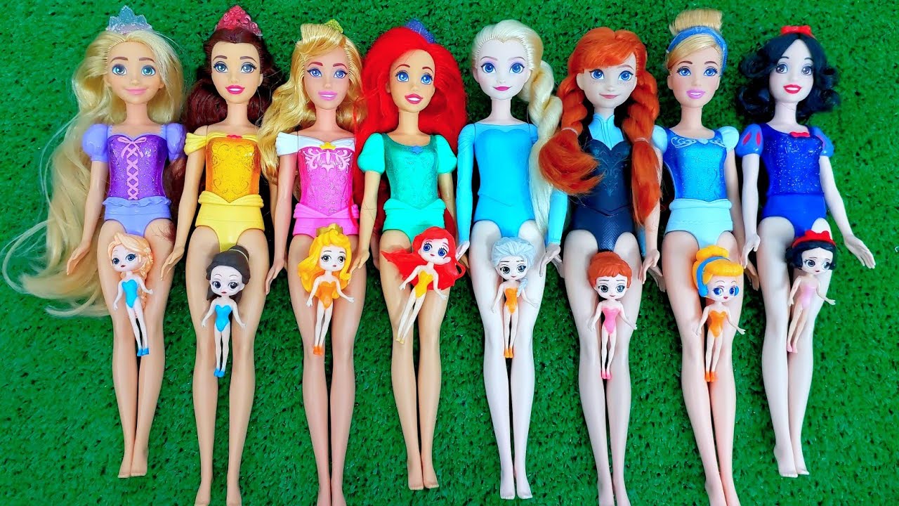 Disney Princesses vs Kuromi & Hello Kitty bag unboxing Satisfying ASMR DIY doll dress Miniature