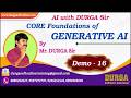 AI with DURGA Sir tutorials || Demo - 16 || by Mr. DURGA Sir On 27-01-2026 @7PM (IST)