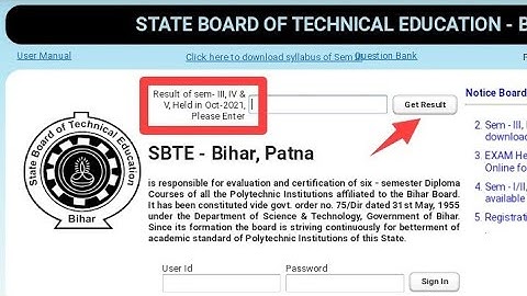 Announced | 3rd to 5th Sem Carry Papers Result 2021 | SBTE BIHAR