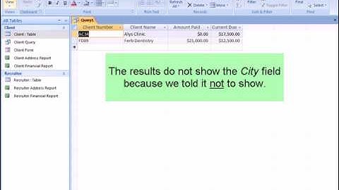 Chapter 2 - Creating a Parameter Query