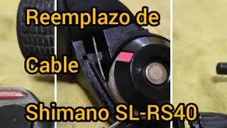 Cómo cambiar cable de cambio posterior de bicicleta en shifter Shimano SL-RS40