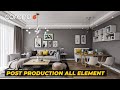 Corona render post production all element  photoshop tutorial