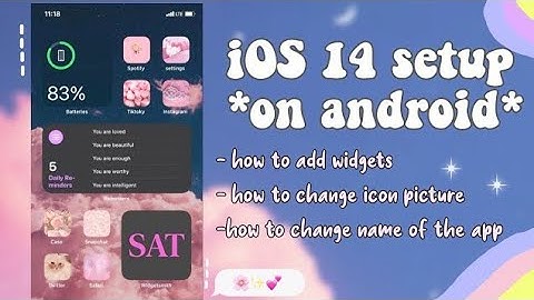 How to do ios 14 home screen setup *on Android*