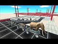 Animal Kart Race. A three-dimensional course with four bridges! | Animal Revolt Battle Simulator