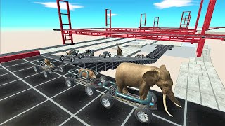 Animal Kart Race. A three-dimensional course with four bridges! | Animal Revolt Battle Simulator