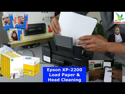 How to Load Paper and Head Cleaning on Epson XP-2200 Wireless Printer 