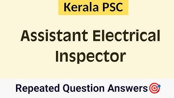 Kerala PSC Electrical Inspector Exam 2025 | Expected Questions & Quick Revision ⚙️ #keralapsc