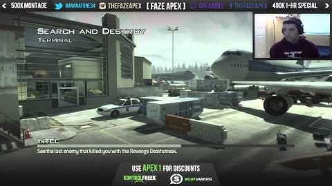 FaZe Apex  Road to a KILLCAM!   500K SPECIAL!   MW2 BO1 MW3 BO2! 1 HOUR Episode 50