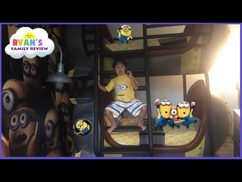 Toy Hunt at Minion Hotel Room in Universal Studio Resort  Family fun trip with Ryan's Family Review