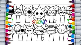 🎨 Coloring SPRUNKI &amp; Italian Brainrot Characters! | Satisfying Painting ASMR 🎯